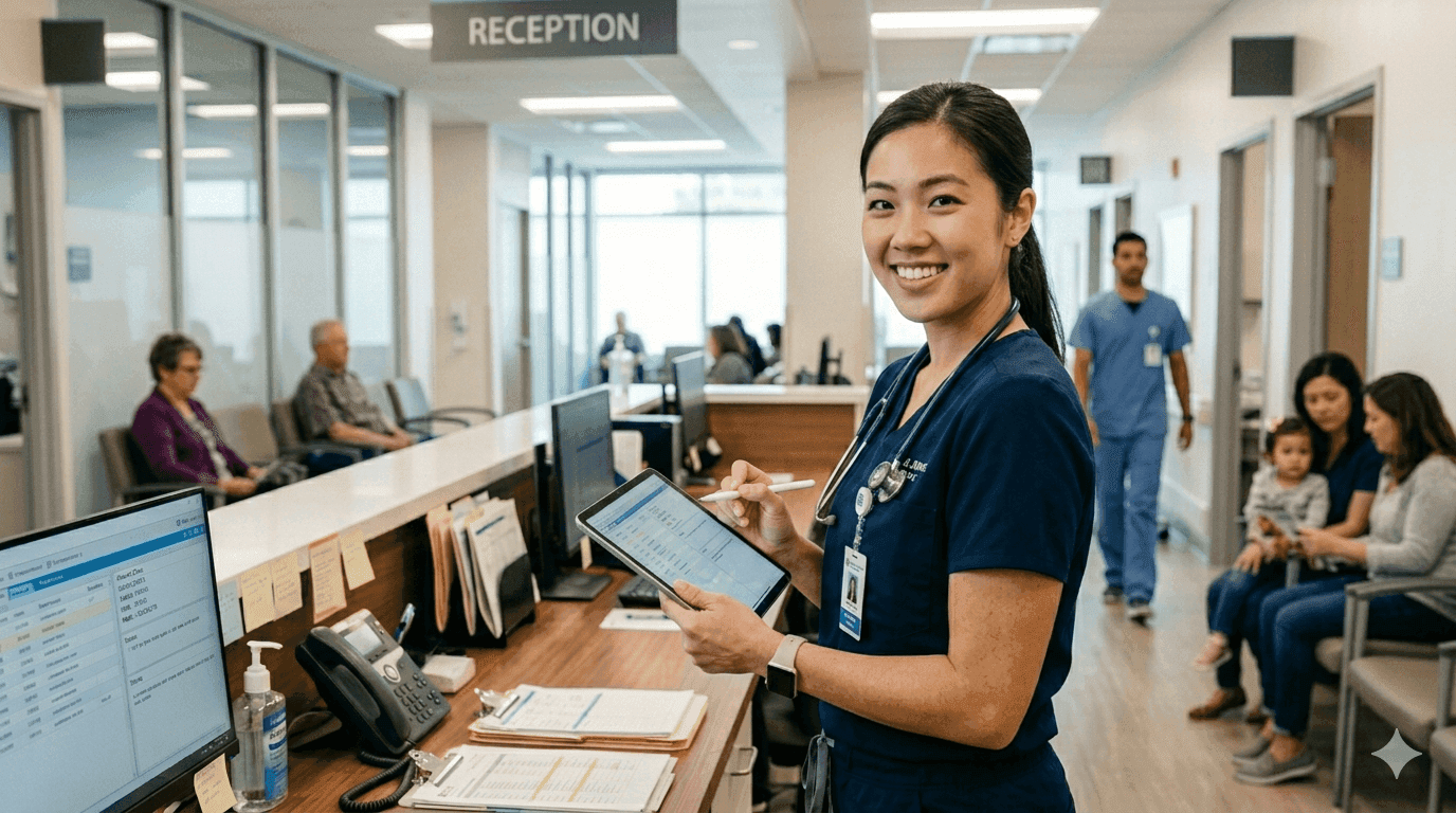 New grad RN starting her first shift with state-by-state salary data overlay