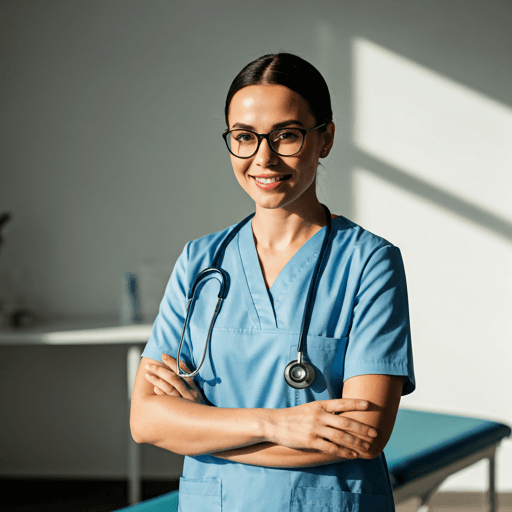 Professional nurse in modern medical setting