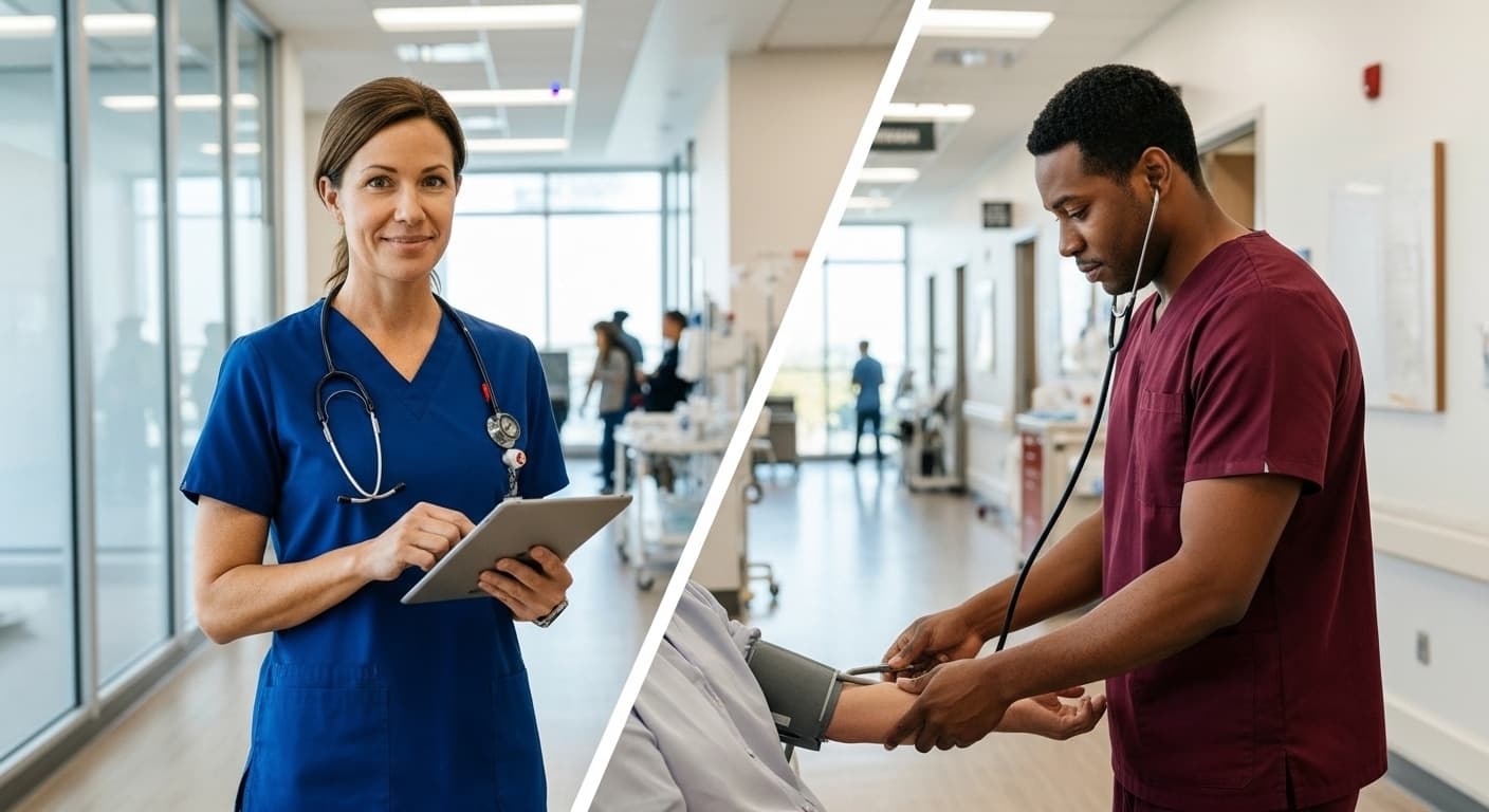 RN vs LPN salary comparison 2026 showing pay gap and career ROI breakdown
